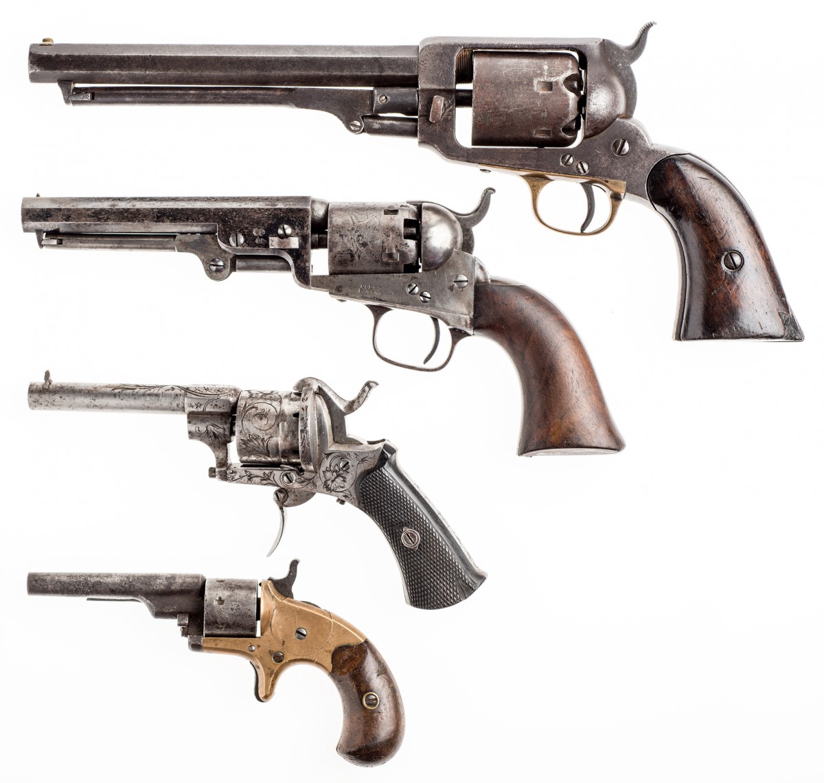 Revolvers Top To Bottom Samuel Colt Colt Whitney Revolver