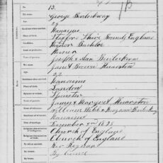 This is an image of George Bevilockway’s marriage record.
