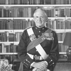 This is a black and white photograph of Henry Bell-Irving in the Lieutenant-Governor uniform.