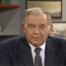 This is an image of a screen grab from BCTV's Webster show, showing Jack Webster from the shoulders up.