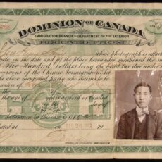 Chinese Head-Tax Certificate, 1911.