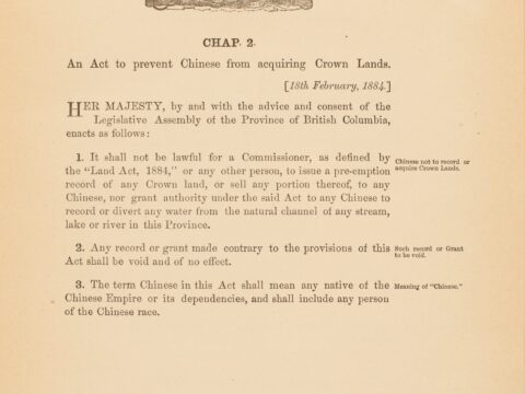 Read through primary source documents relating to discrimination against Chinese Canadians in BC.