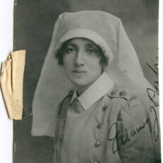 This is a black and white image of Nursing Sister Ellanore Parker showing her signature on the right side.