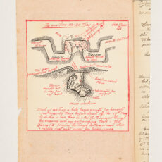 This is an image of a diary entry from Frank Swannell showing a hand-drawn diagram.