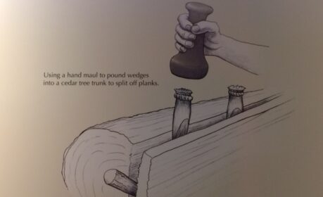 Wedge & hand maul exhibit illustration